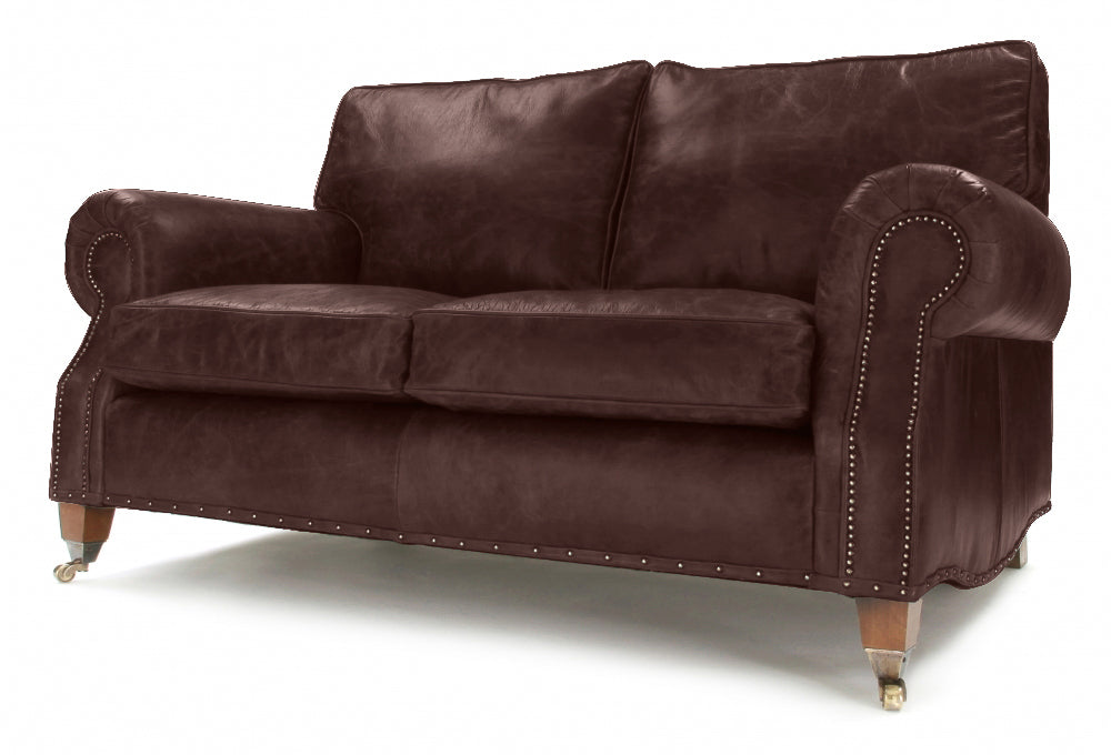 Old Boot Sofas Hepburn 2 Seater Sofa in Hobnail Leather Rugger