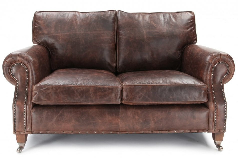 Old Boot Sofas Hepburn 2 Seater Sofa in Vintage Leather Brown