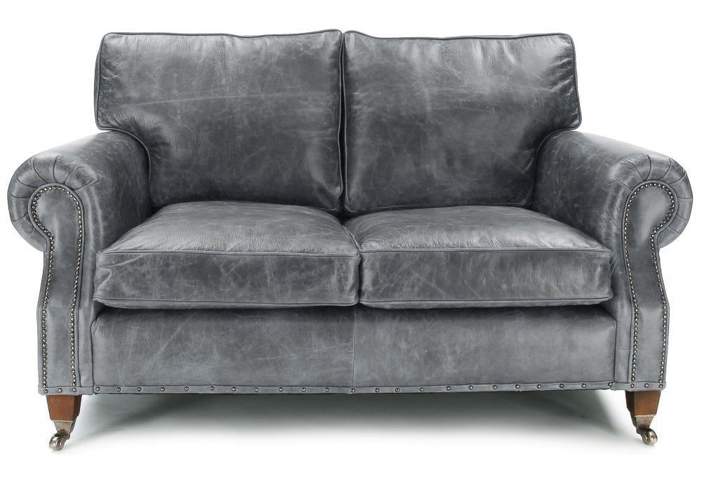 Old Boot Sofas Hepburn 2 Seater Sofa in Vintage Leather Grey