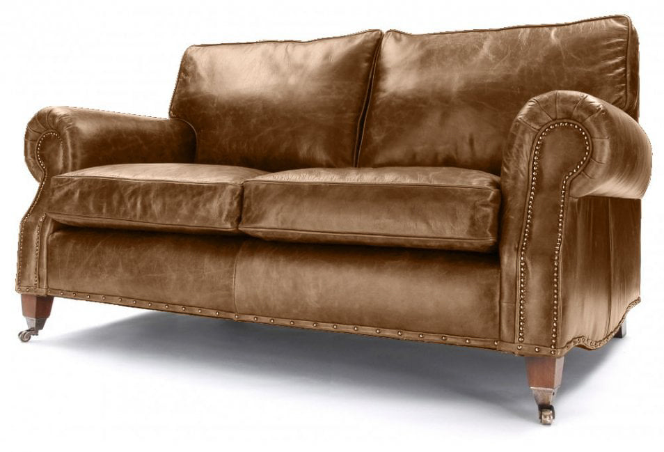 Old Boot Sofas Hepburn 3 Seater Sofa in Hobnail Leather Lush