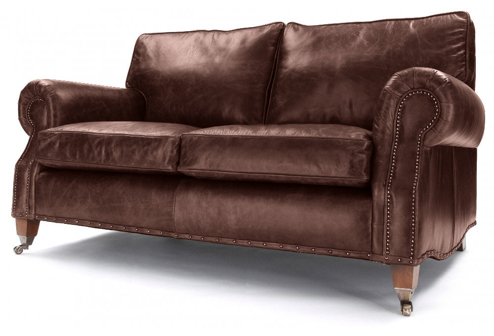 Old Boot Sofas Hepburn 3 Seater Sofa in Hobnail Leather Rugger