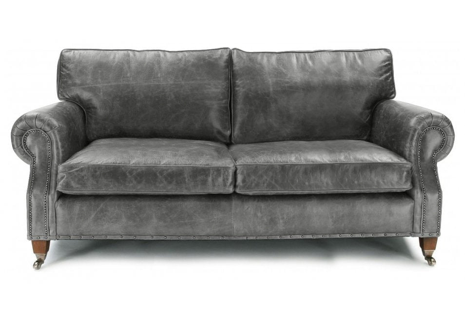 Old Boot Sofas Hepburn 4 Seater Sofa in Vintage Leather Slate