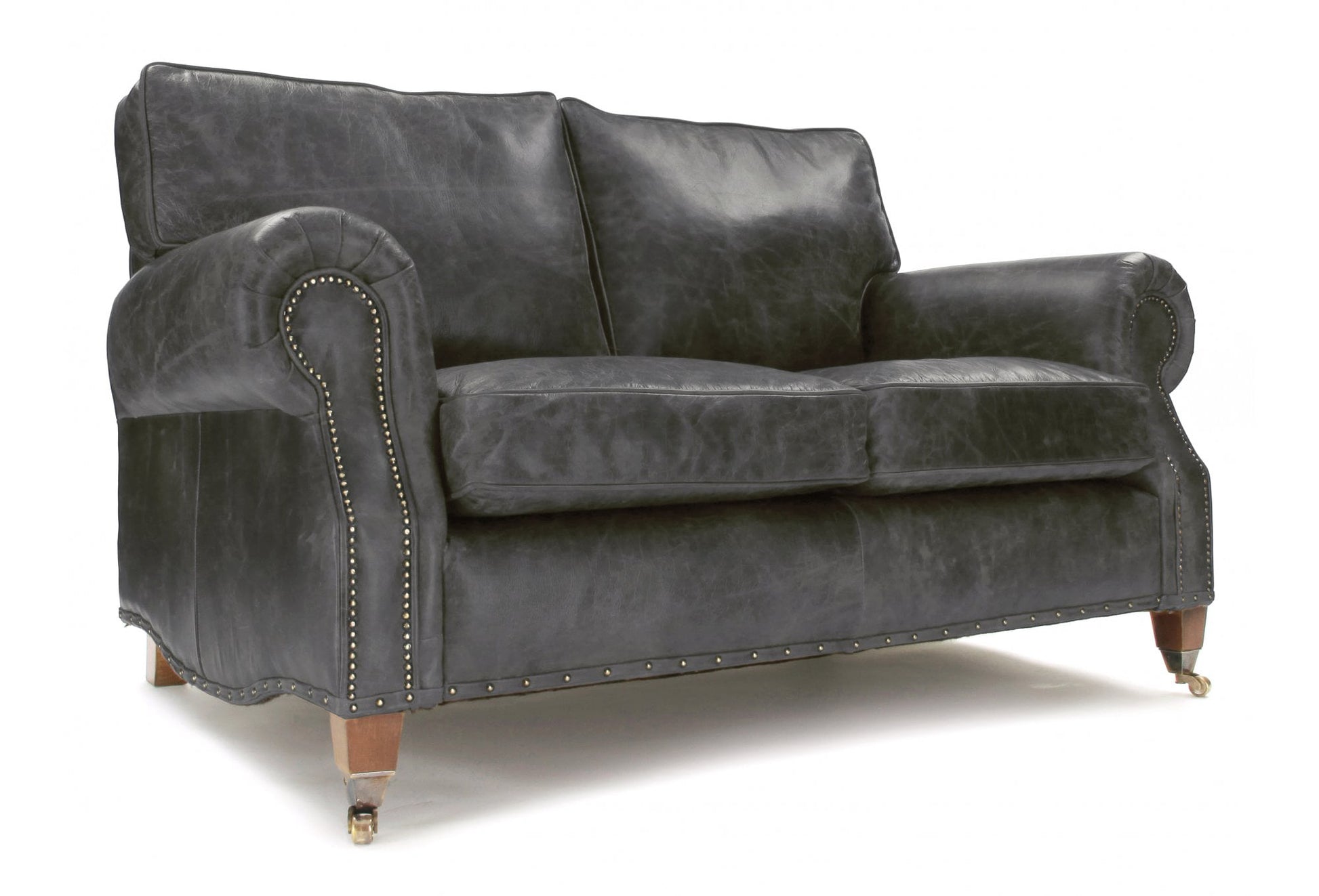 Old Boot Sofas Hepburn Small 2 Seater Sofa in Vintage Leather Slate