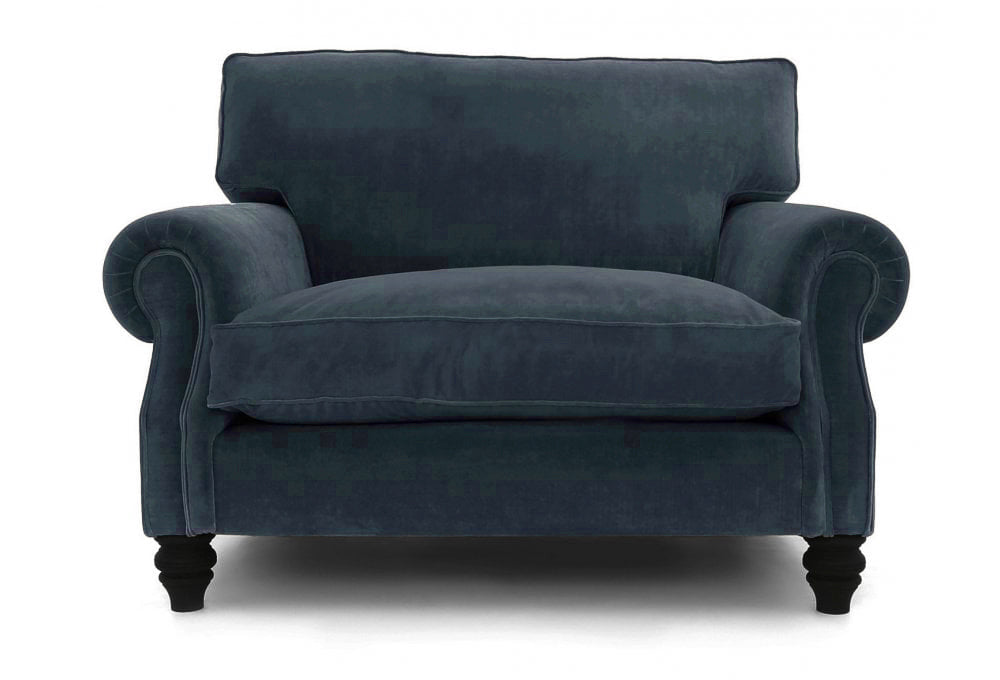 Old Boot Sofas Hepburn Love Seat Aged Velvet Denim