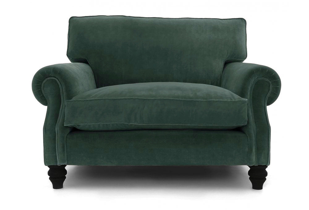 Old Boot Sofas Hepburn Love Seat Aged Velvet Emerald
