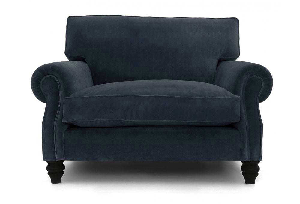 Old Boot Sofas Hepburn Love Seat Aged Velvet Indigo