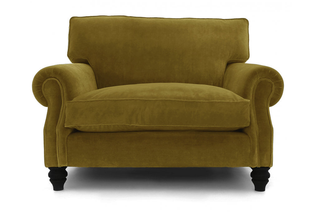 Old Boot Sofas Hepburn Love Seat Aged Velvet Ochre