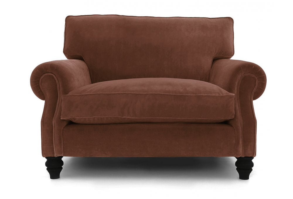 Old Boot Sofas Hepburn Love Seat Aged Velvet Rust