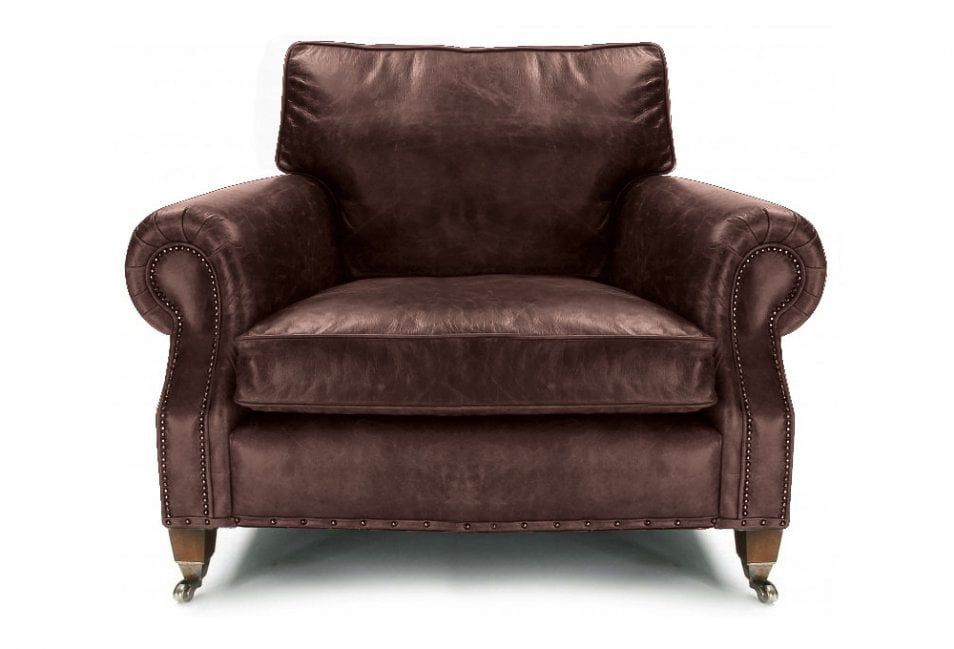 Old Boot Sofas Hepburn Love Seat in Hobnail Leather Rugger
