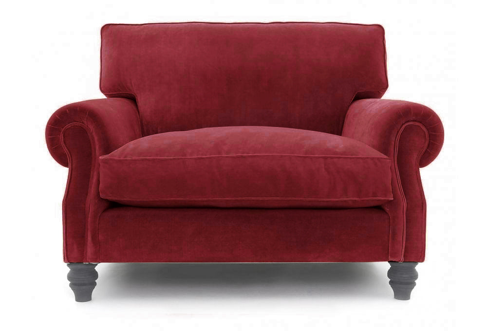 Old Boot Sofas Hepburn Love Seat Harmony Velvet Berry
