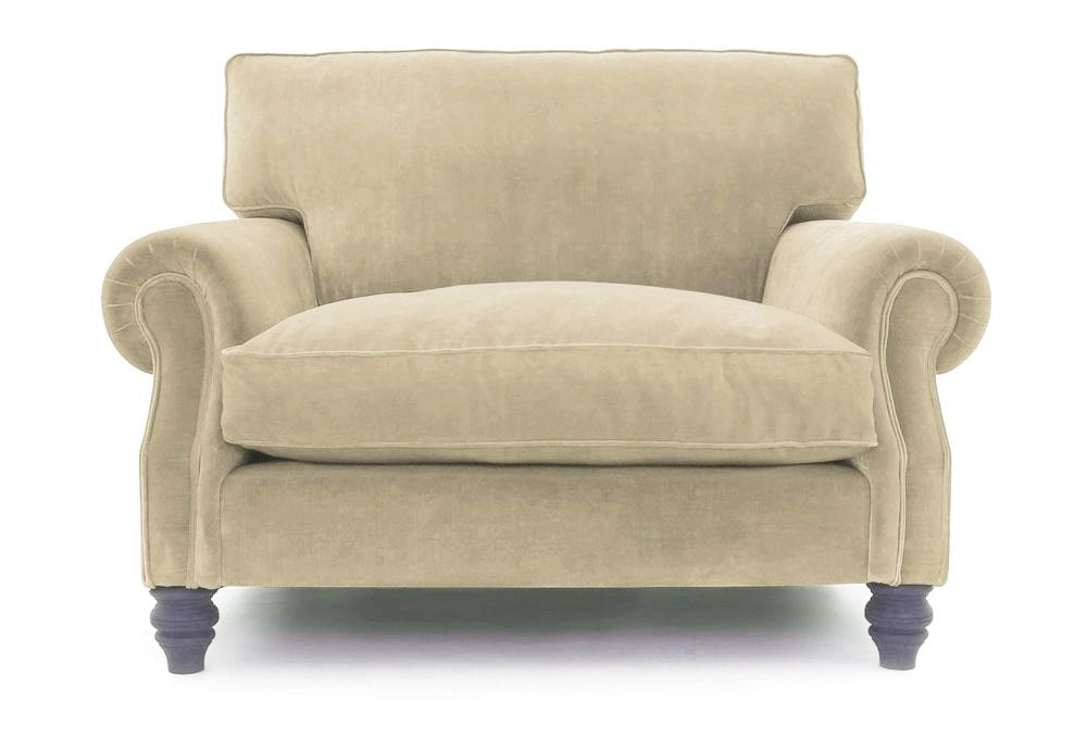 Old Boot Sofas Hepburn Love Seat Lazy Linen Champagne