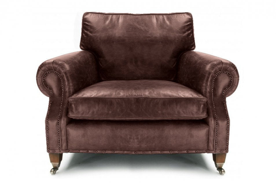 Old Boot Sofas Hepburn Love Seat in Vintage Leather Brown
