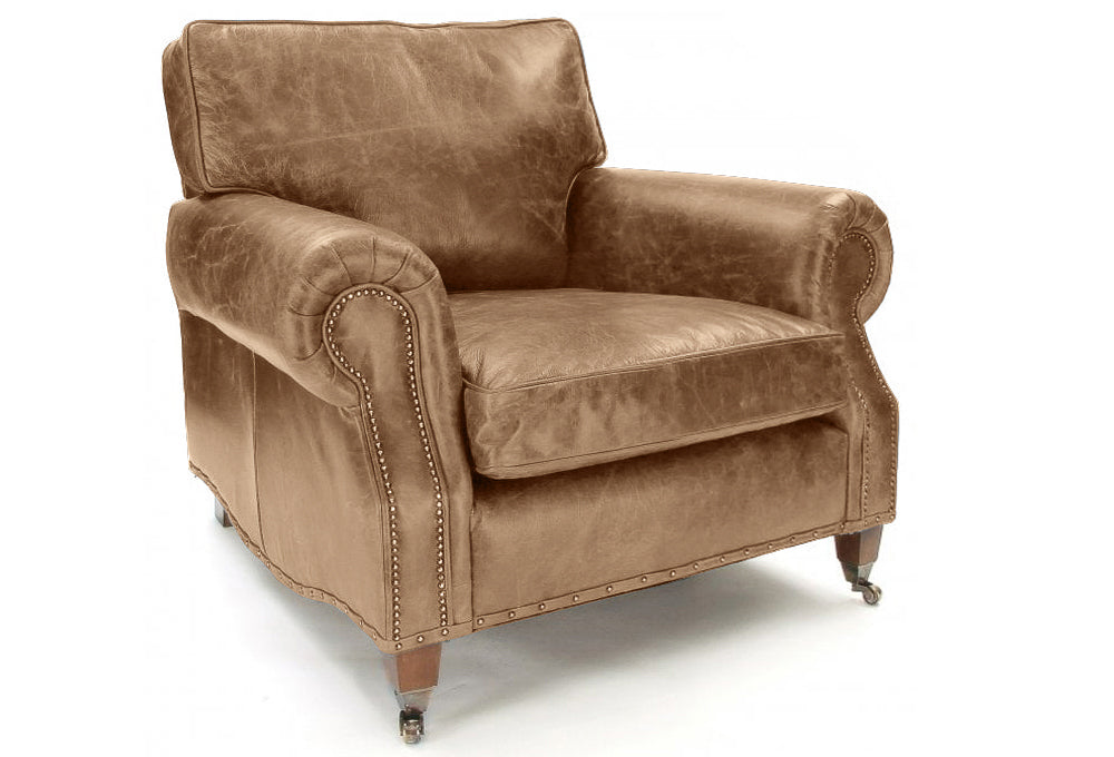 Old Boot Sofas Hepburn Love Seat in Vintage Leather Tan
