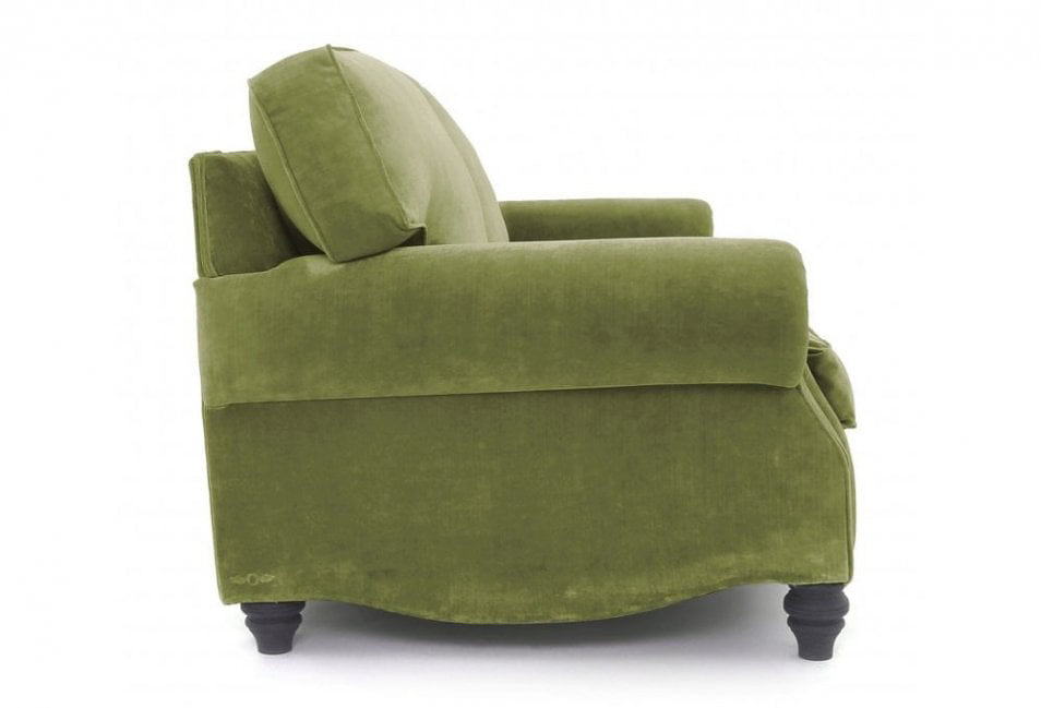 Old Boot Sofas Hepburn Love Seat in Vintage Velvet Bracken