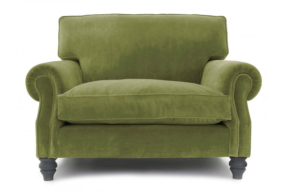 Old Boot Sofas Hepburn Love Seat in Vintage Velvet Bracken