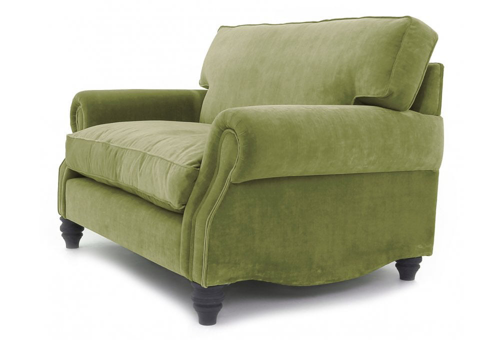 Old Boot Sofas Hepburn Love Seat in Vintage Velvet Bracken