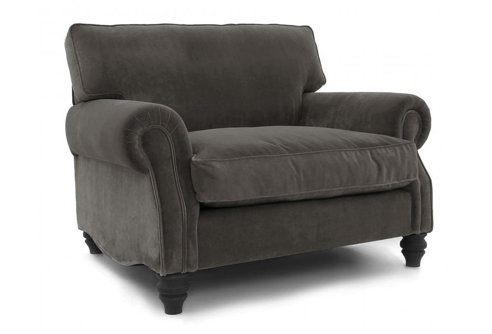 Old Boot Sofas Hepburn Love Seat Vintage Velvet Onyx