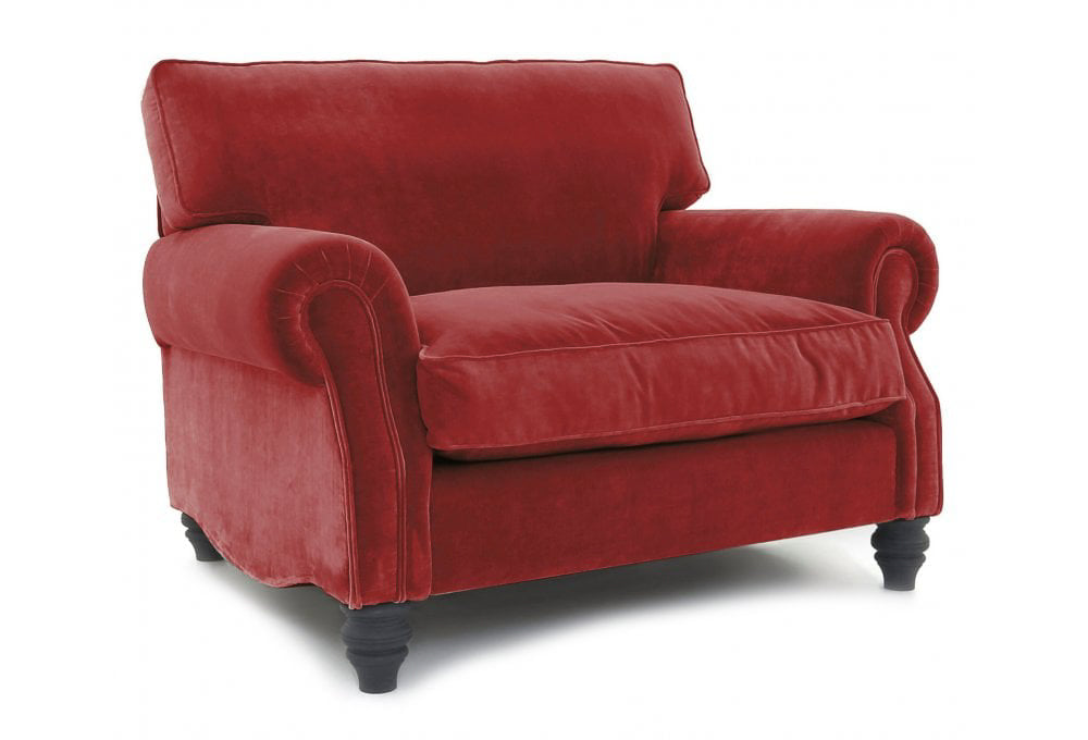 Old Boot Sofas Hepburn Love Seat Vintage Velvet Scarlet