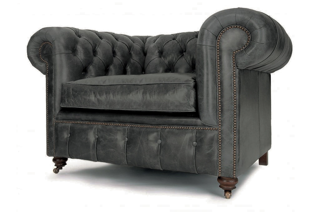 Old Boot Sofas Historian Armchair Vintage Leather Slate