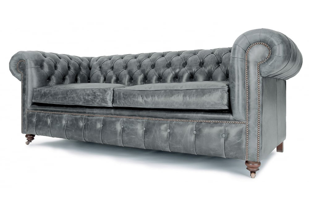 Old Boot Sofas Historian Sofa Vintage Leather Grey