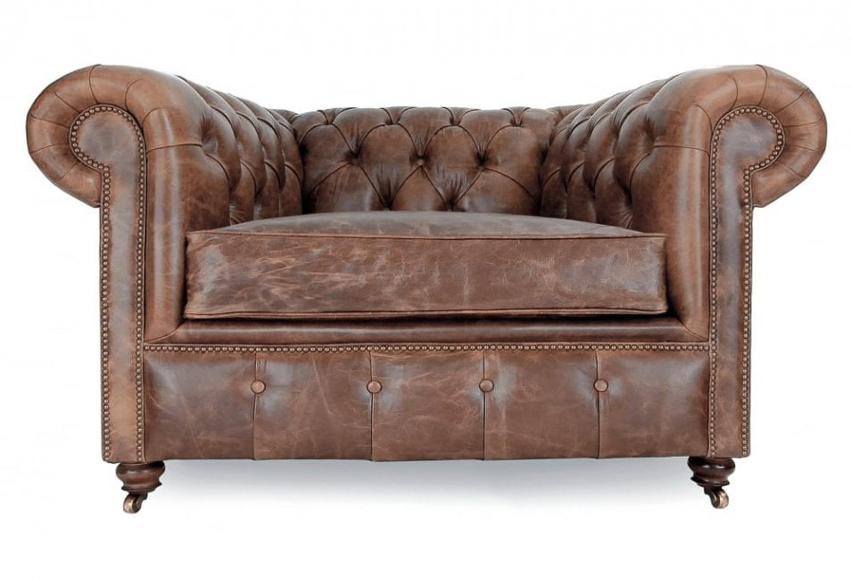 Old Boot Sofas Historian Love Seat Vintage Leather Brown