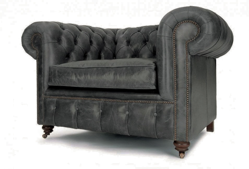 Old Boot Sofas Historian Love Seat Vintage Leather Slate