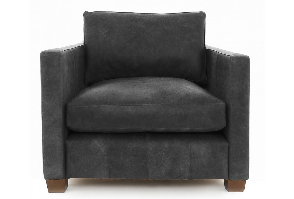 Old Boot Sofas Hutch Armchair Hobnail Leather Graphite