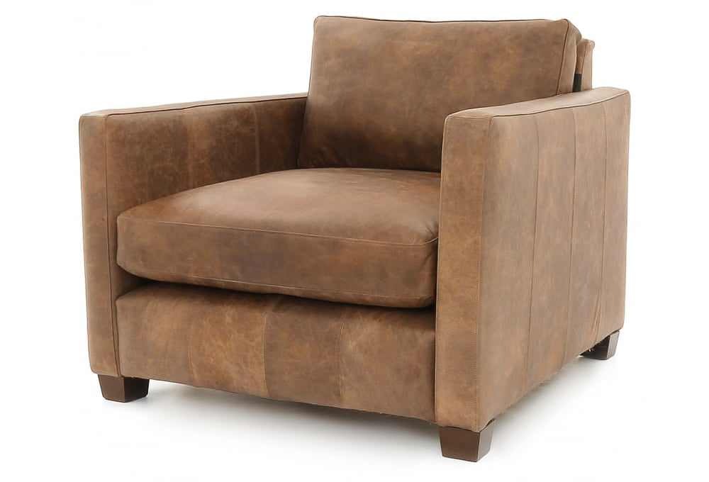 Old Boot Sofas Hutch Armchair in Vintage Leather Tan