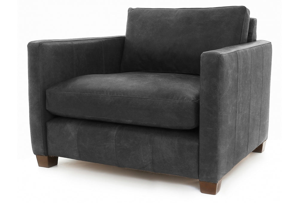 Old Boot Sofas Hutch Love Seat Hobnail Leather Graphite