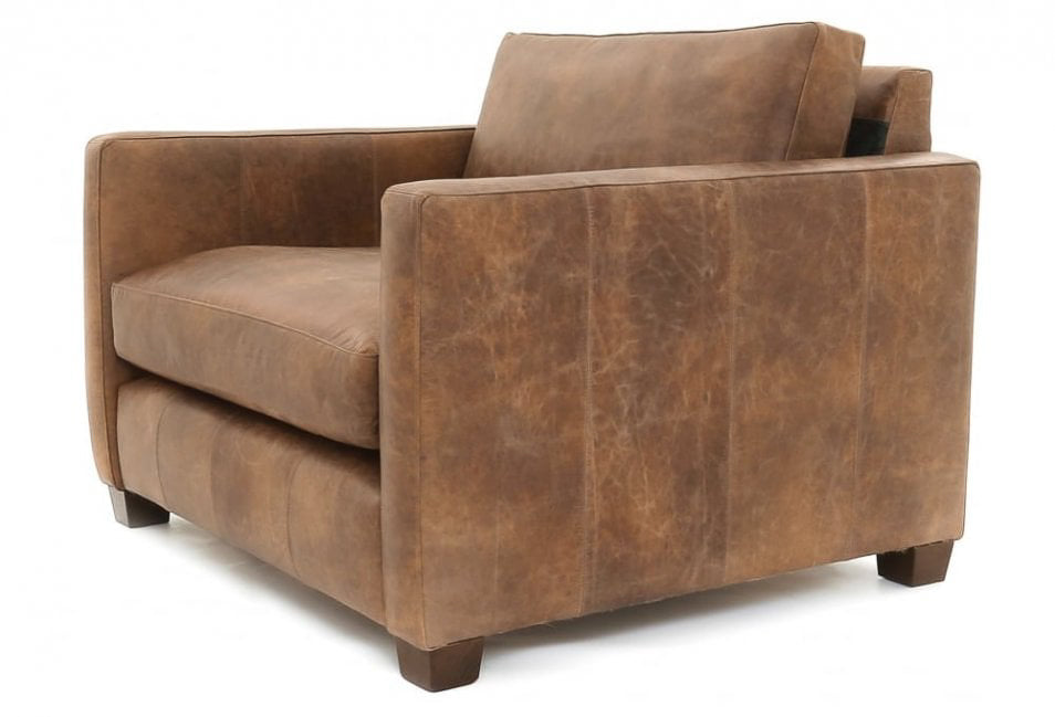 Old Boot Sofas Hutch Love Seat in Vintage Leather Tan