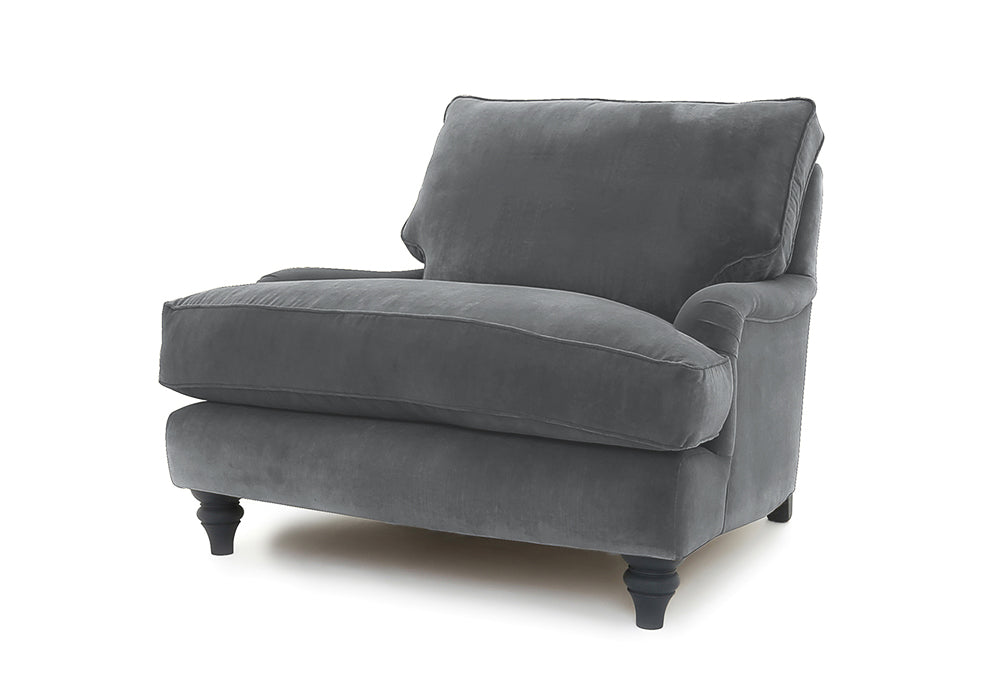 Old Boot Sofas Howard Armchair Aged Velvet Ash