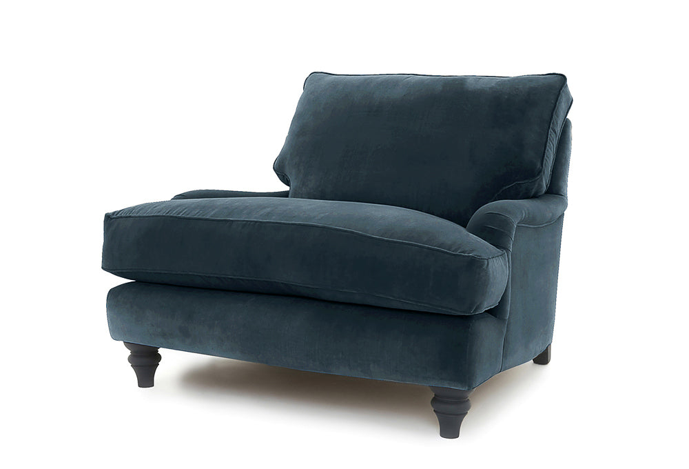 Old Boot Sofas Howard Armchair Aged Velvet Denim