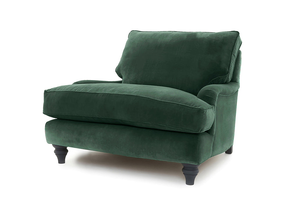 Old Boot Sofas Howard Armchair Aged Velvet Emerald