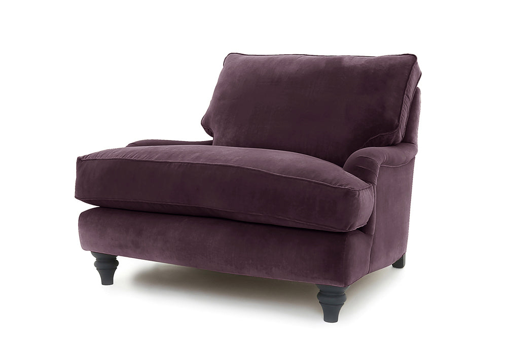Old Boot Sofas Howard Armchair Aged Velvet Iris