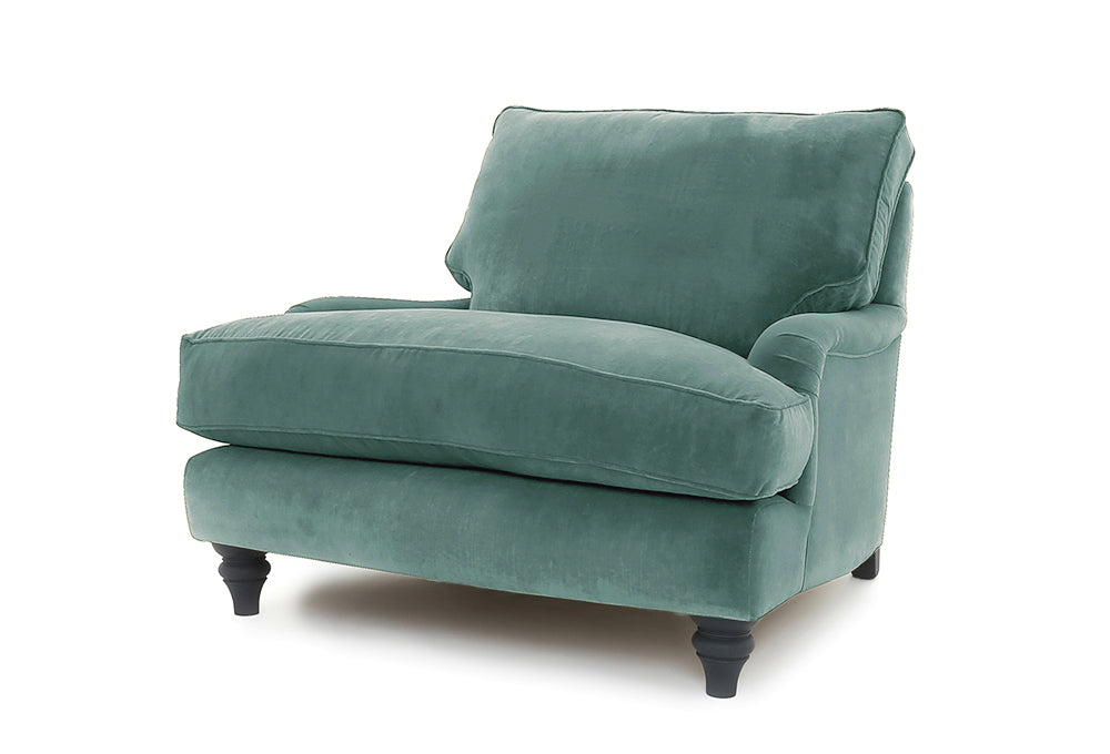 Old Boot Sofas Howard Armchair Aged Velvet Powder