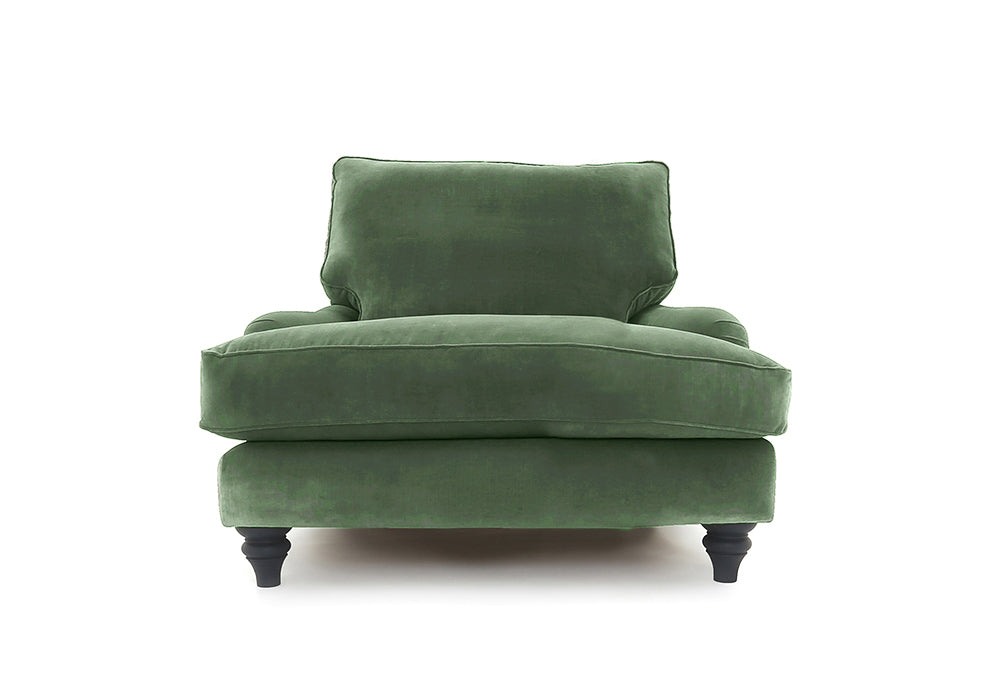 Old Boot Sofas Howard Armchair in Aged Velvet Seaglass