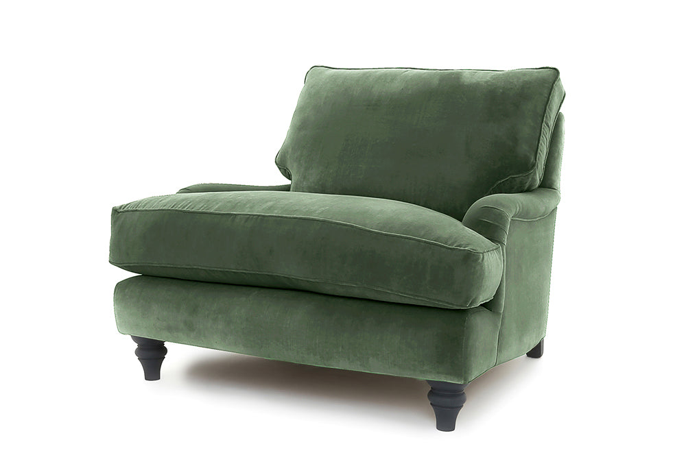 Old Boot Sofas Howard Armchair Aged Velvet Seaglass