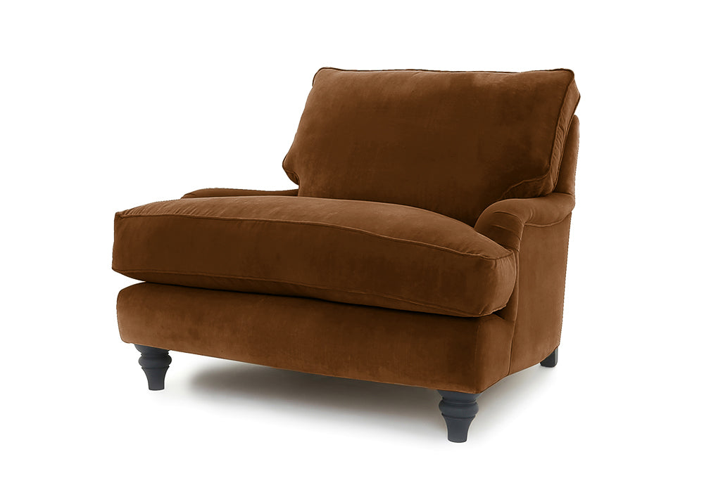 Old Boot Sofas Howard Armchair Aged Velvet Turmeric