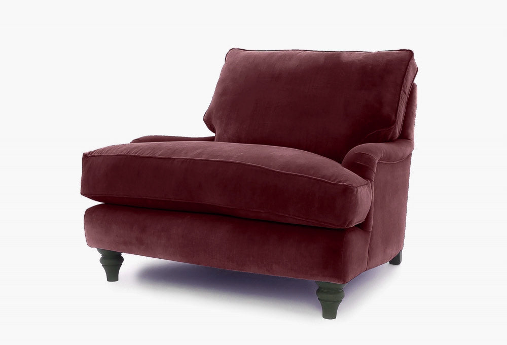 Old Boot Sofas Howard Armchair Mellow Fabric Amethyst