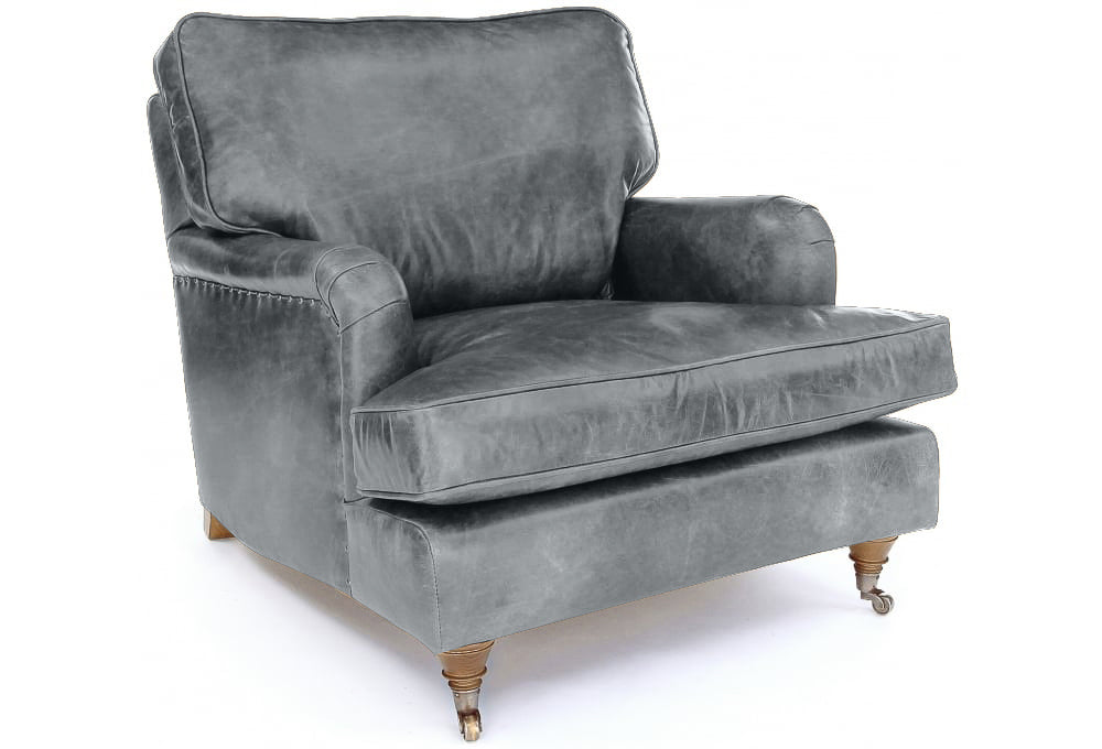 Old Boot Sofas Howard Armchair Vintage Leather Grey