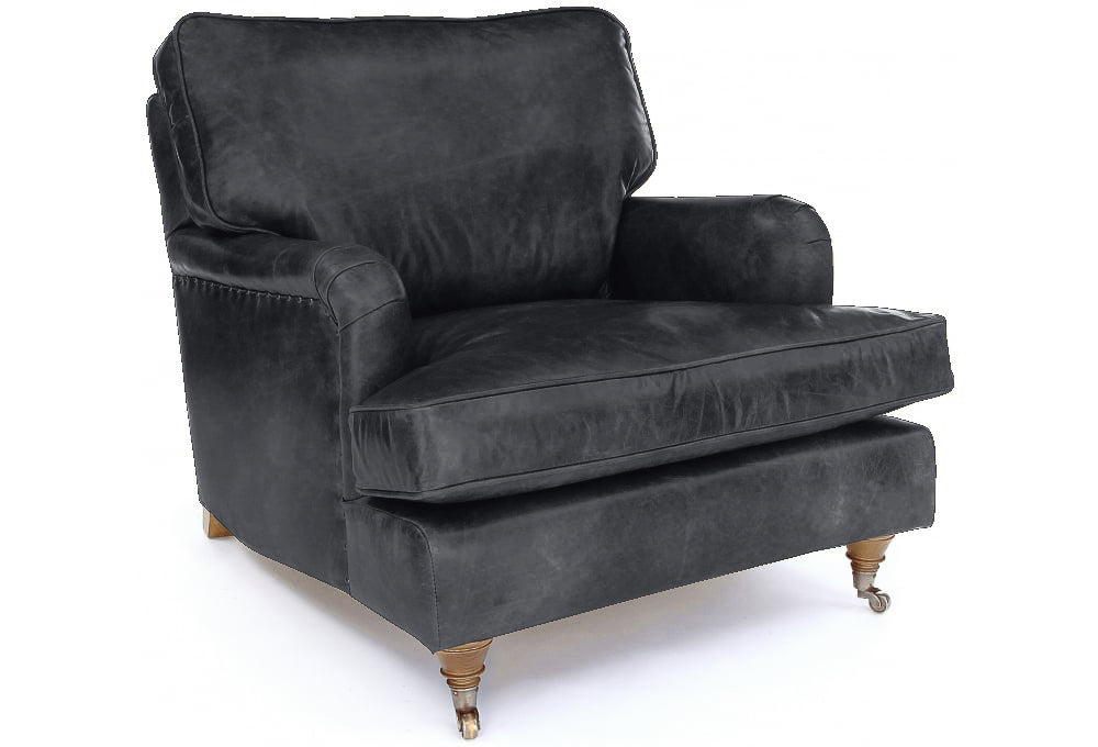 Old Boot Sofas Howard Armchair Vintage Leather Slate