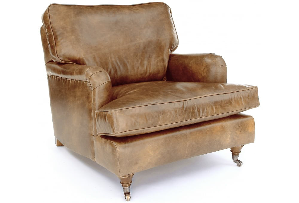 Old Boot Sofas Howard Armchair in Vintage Leather Tan