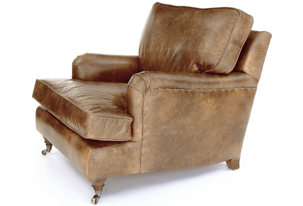 Old Boot Sofas Howard Armchair in Vintage Leather Tan