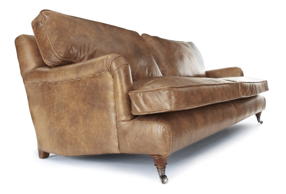 Old Boot Sofas Howard 3 Seater Sofa in Vintage Leather Tan