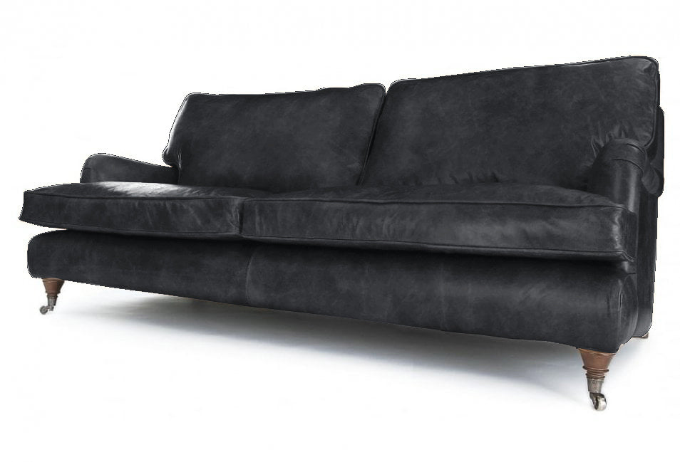 Old Boot Sofas Howard Sofa Hobnail Leather Graphite