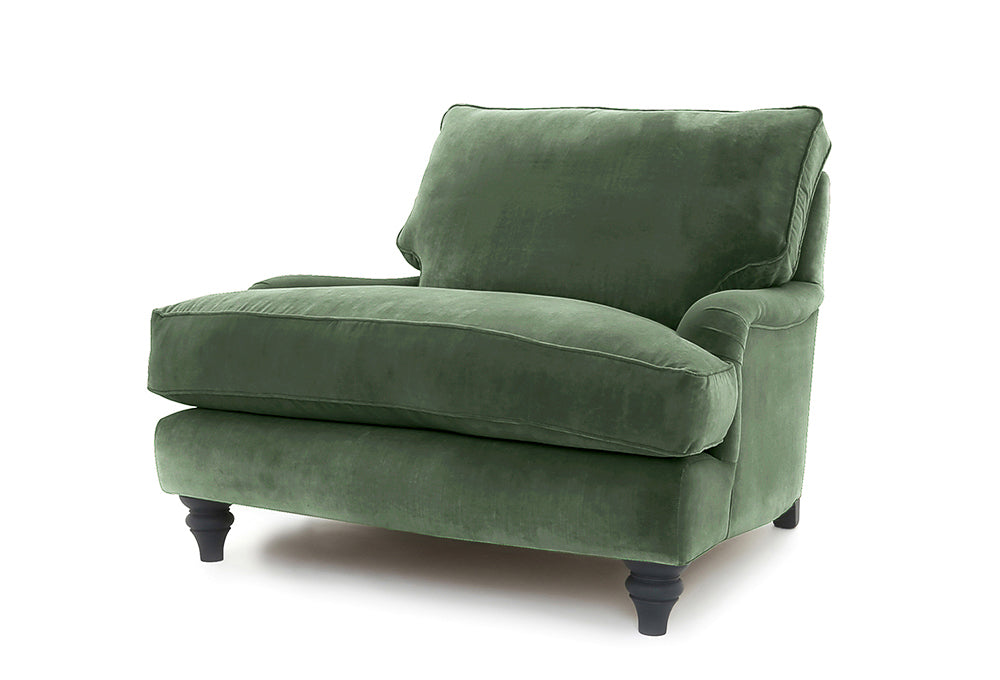 Old Boot Sofas Howard Love Seat in Aged Velvet Seaglass