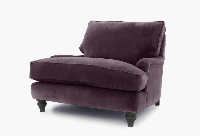Old Boot Sofas Howard Love Seat Harmony Velvet Mulberry