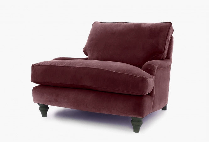 Old Boot Sofas Howard Love Seat Mellow Fabric Amethyst