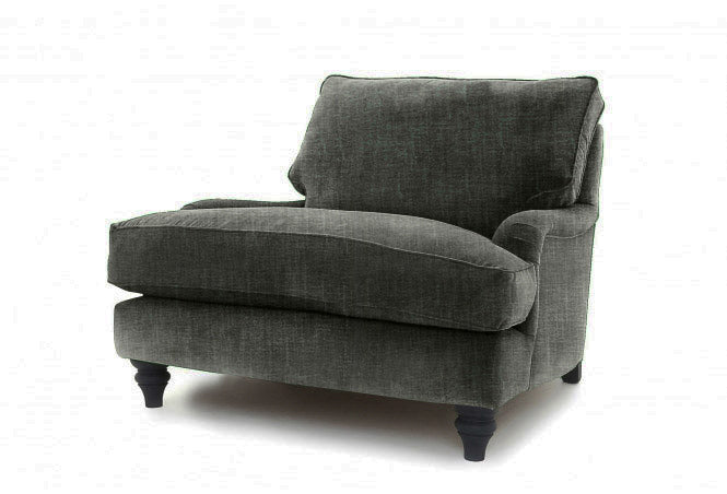 Old Boot Sofas Howard Love Seat Shabby Velvet Fossil
