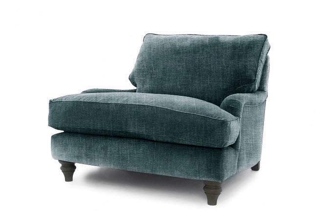 Old Boot Sofas Howard Love Seat Shabby Velvet Prussian
